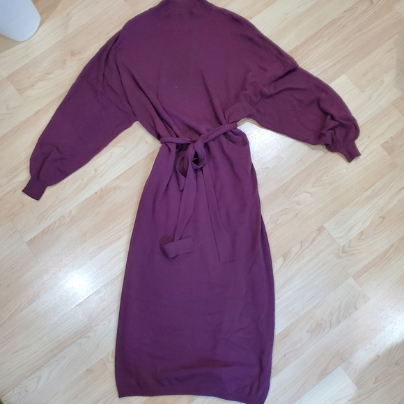 SOLD - Mauve Knit Batwing Dress - Picture 2 of 3